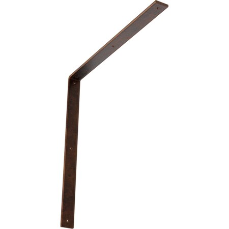 Ekena Millwork Hamilton Steel Bracket, Antiqued Copper 2"W x 24"D x 24"H BKTM02X24X24HAACO